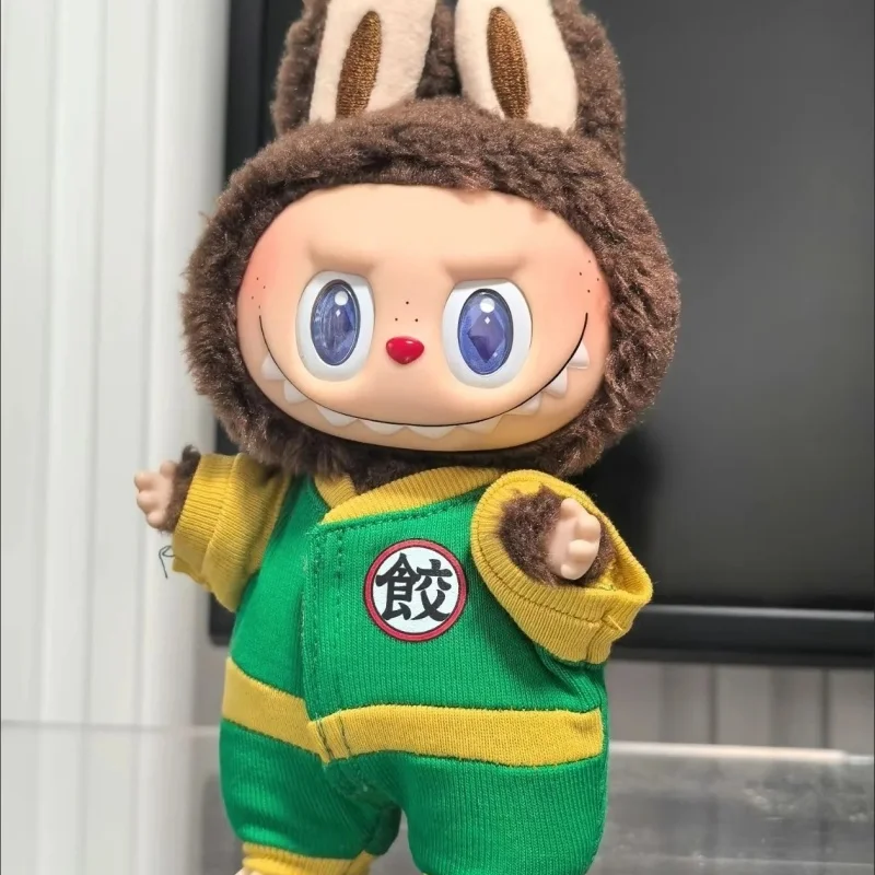 Animado Dragon Ball série 15 17 cm pour Labubu Anime Boneca Roupas Conjunto bricolage pistolet écouteurs multicolore vêtements accessoires