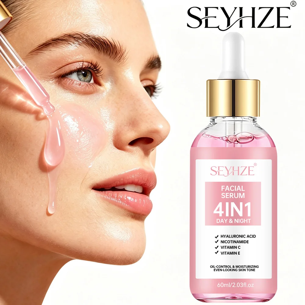 SEYHZE 4-in-1 Hydrating Face Serum with Collagen, Ceramides & Aloe – Pore-Minimizing, Firming, Oil-Control Moisturizer for Men &