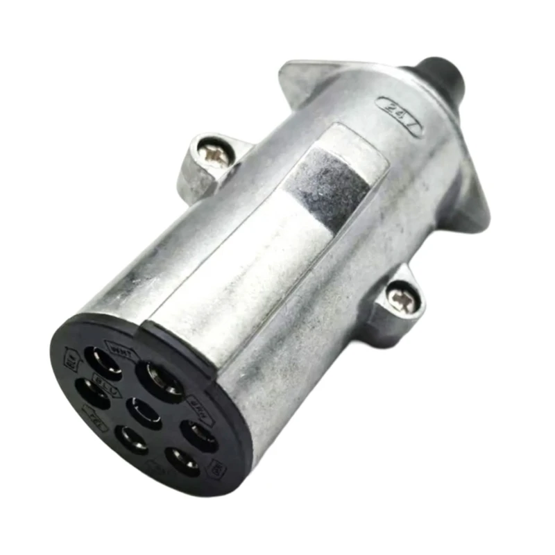 Long Lasting Aluminum Metal 24V 7 Pin Socket Flexible Great for Trucks & RVs