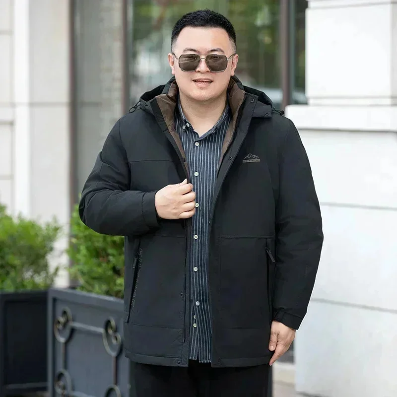 Men's Plus Size Down Jacket 90 Duck Detachable Hat Clothes Simple Jack Warm Coat New Product