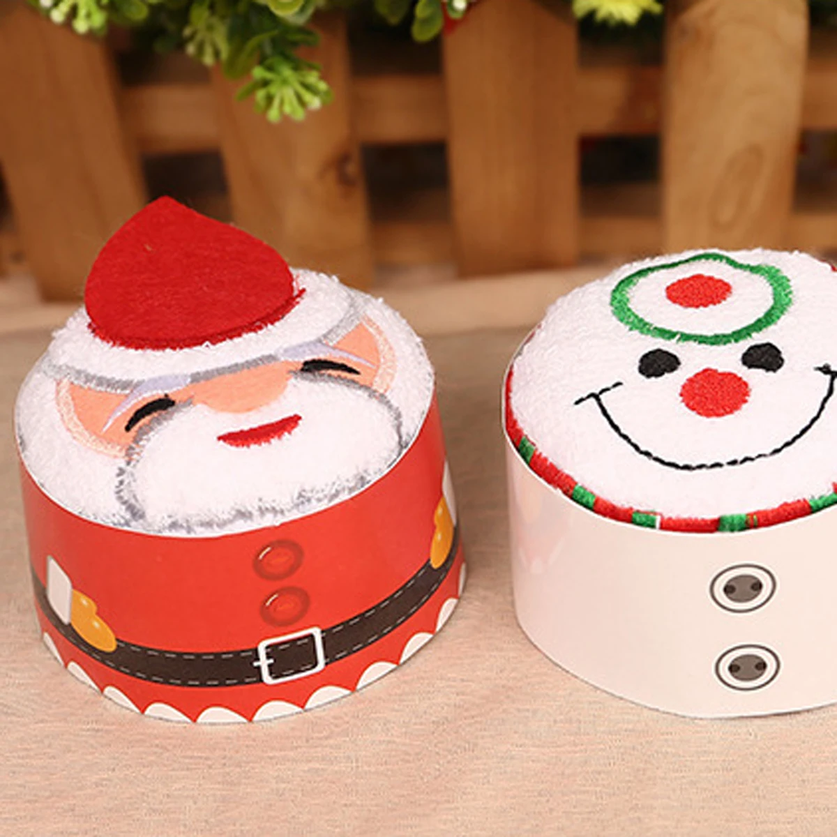 2 Stuks Kerst Zachte Handdoek Absorberende Microfiber Kerstman Cake Vorm Handdoek Nieuwjaar Handwas Gezicht Handdoek Kerstcadeaus Peibang