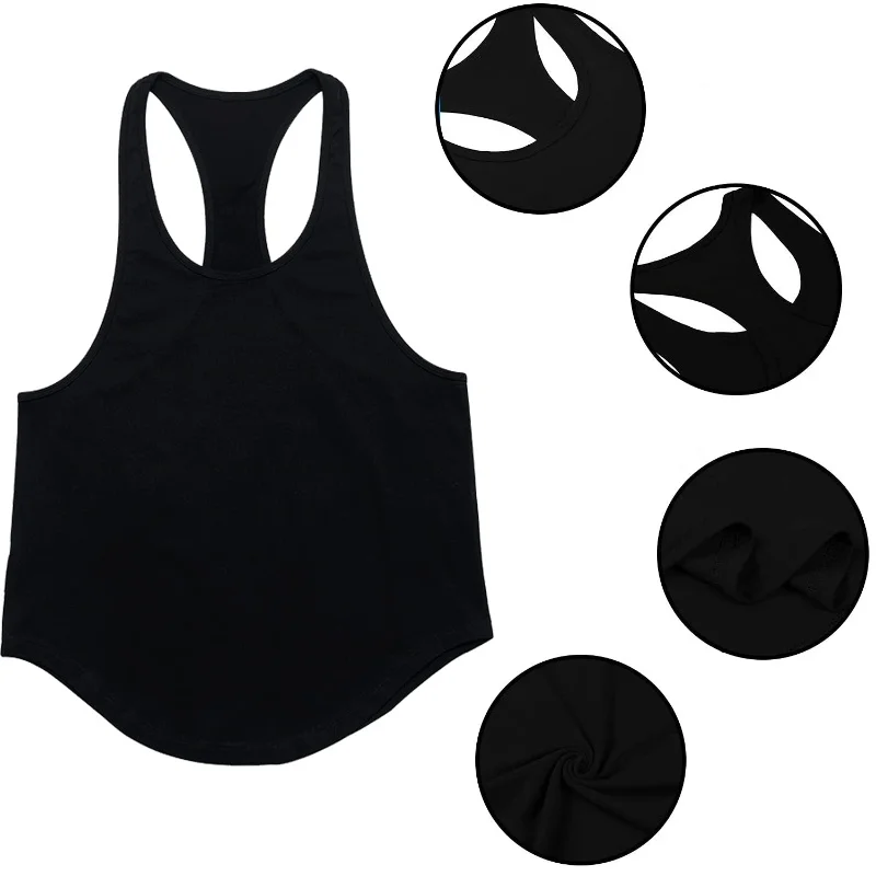 Mens Bodybuilding Faux Cotton Tank Top Gym Fitness Sports Sleeveless Top Skull Print Breathable Tank Top Mens Summer Tank Top image 5