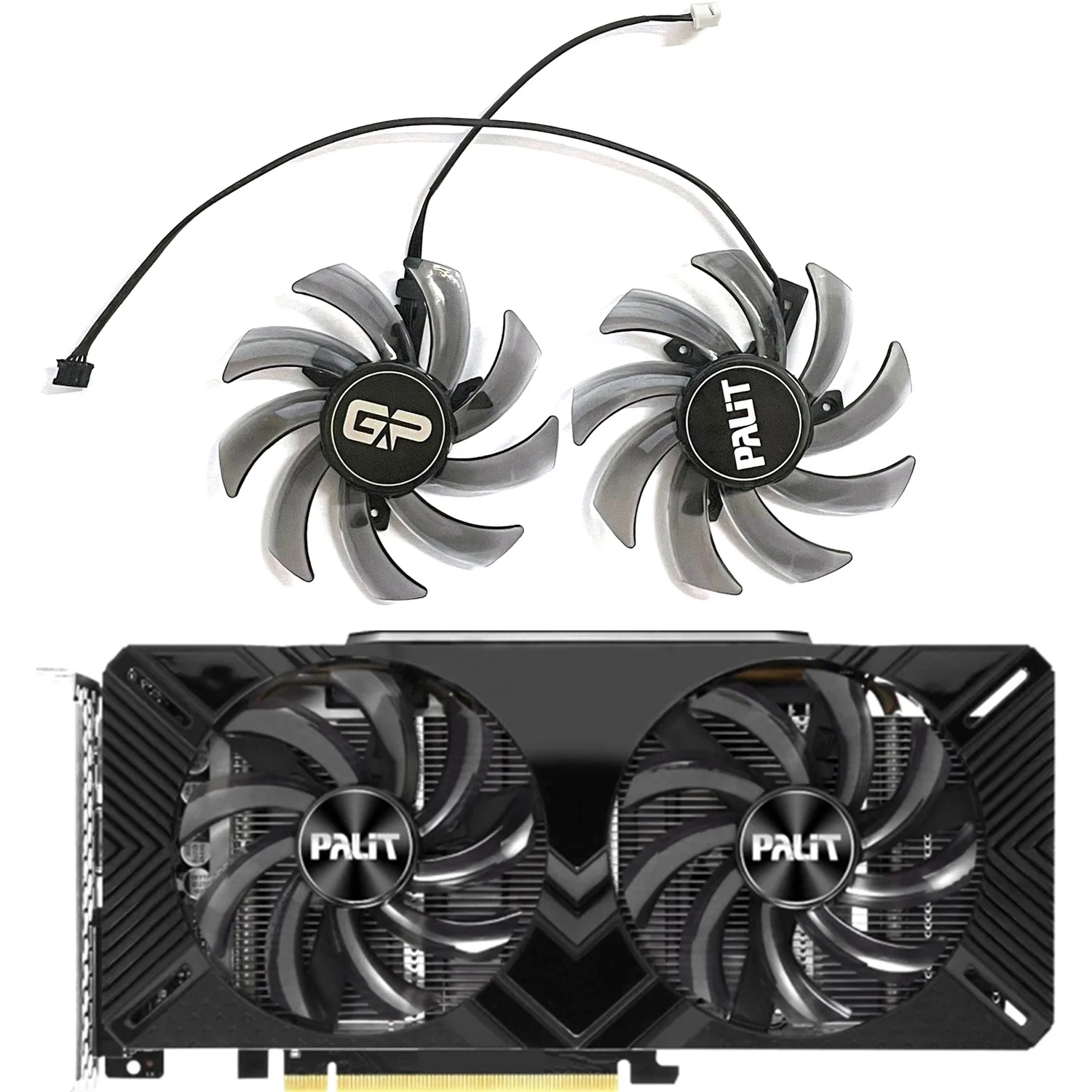 

2 new Tongde RTX 2060 2060 Super 2070, GTX 1660 1660TI dual graphics card cooling fan GA91S2U 85MM RTX 2060 2070 GTX 1660 GUP fa