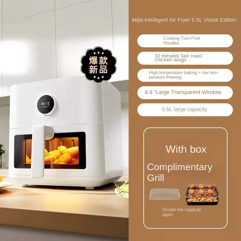 de aire n1 household Air Fryer Xiaomi Household New Visual Small Visual Oven Free of Integration para mijia freidora de aire