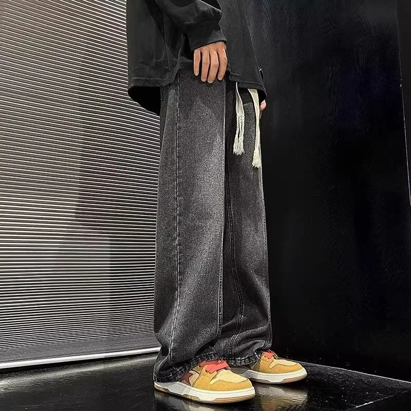 

Loose Straight Leg Jeans Men's Casual Comfortable Breathable Stretchy Autumn Winter Large Size 36 Pou American Sle Tren...