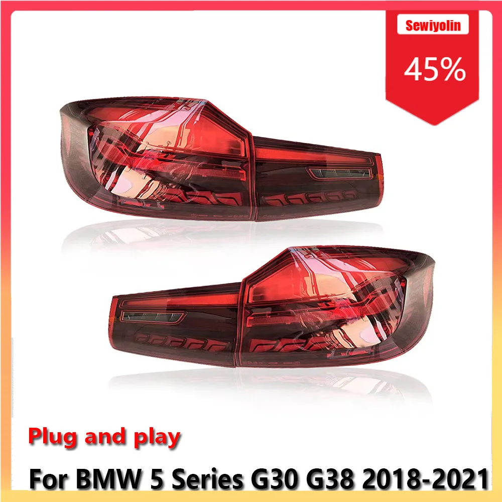 

Car LED Tail Light Parts For BMW 5 Series G30 G38 2018-2021 Auto Fog DRL Brake Turn Signal Lamp Plug And Play