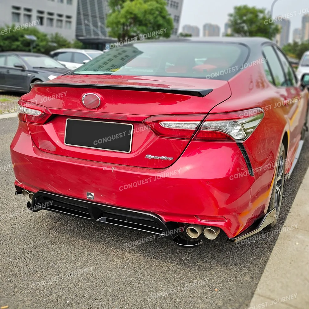 TRD المصد الأمامي الشفة لتويوتا كامري SE XSE 2018-2020 طقم هيكل رياضي المصد الأمامي سبويلر تويوتا اكسسوارات تحديث السيارة #6