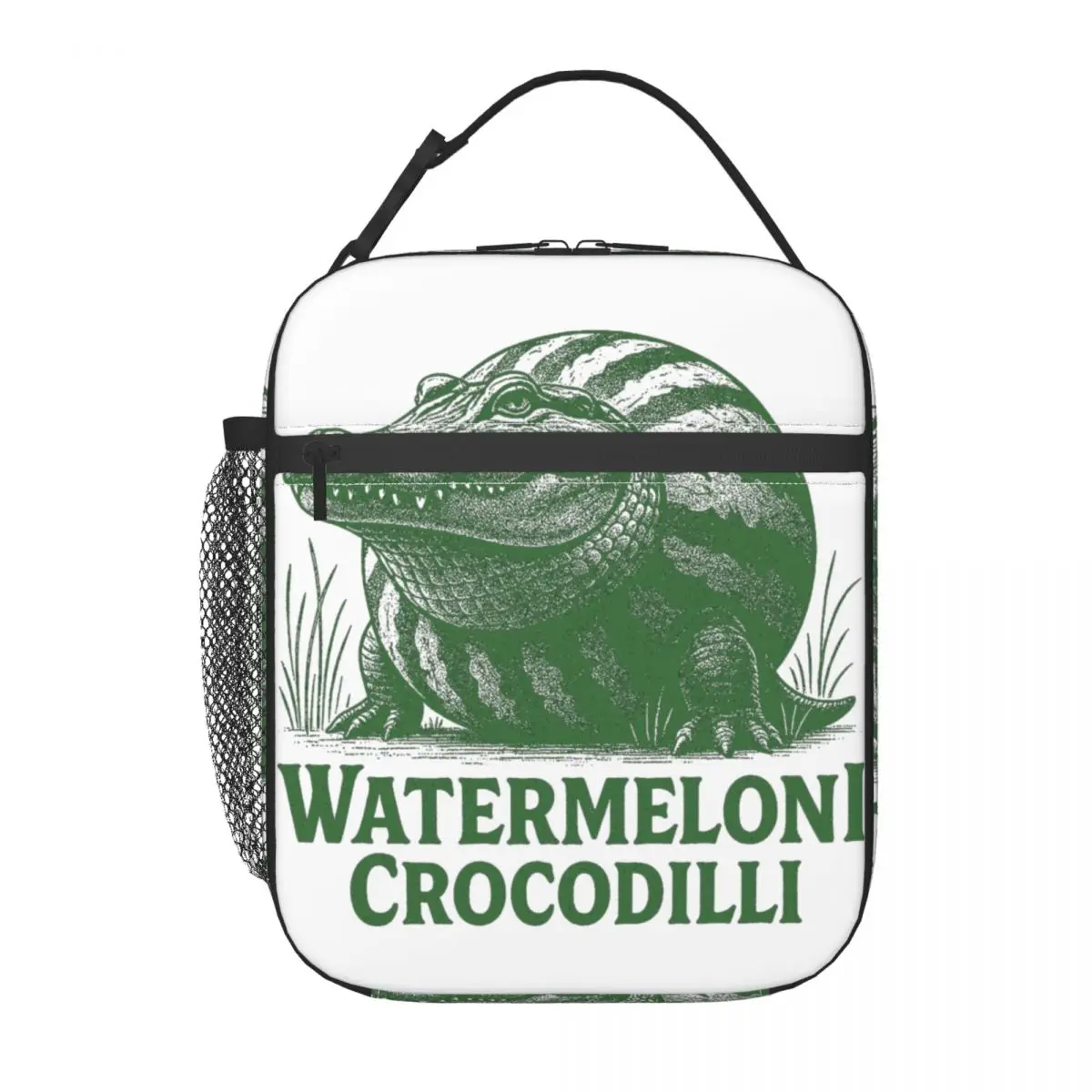 

Watermeloni Crocodilli Merch Insulated Lunch Bag For School Office Food Storage Bag Portable Cooler Thermal Lunch Boxes