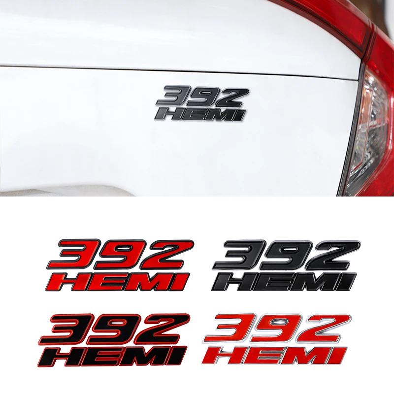 ملصقات معدنية ثلاثية الأبعاد صندوق السيارة 392 345 HEMI شعار شارة ل دودج تشالينجر شاحن رام عيار رحلة قافلة كرايسلر دارت