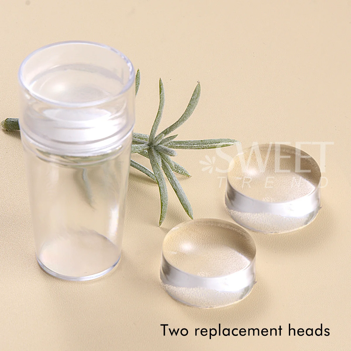 Transparentes Nail Art Stamper-Set mit Schaber, 3-teiliges Silikon-Kopf-Transfer-Werkzeug, schnelles, klares Gelee, französisches Stempeln, Maniküre-Zubehör