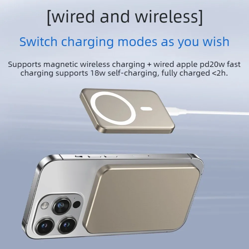 10000mAh Wireless Power Bank Magnetic Charging 3C Certified Portable Battery Pack Fast Charging for iPhone Android PowerBank