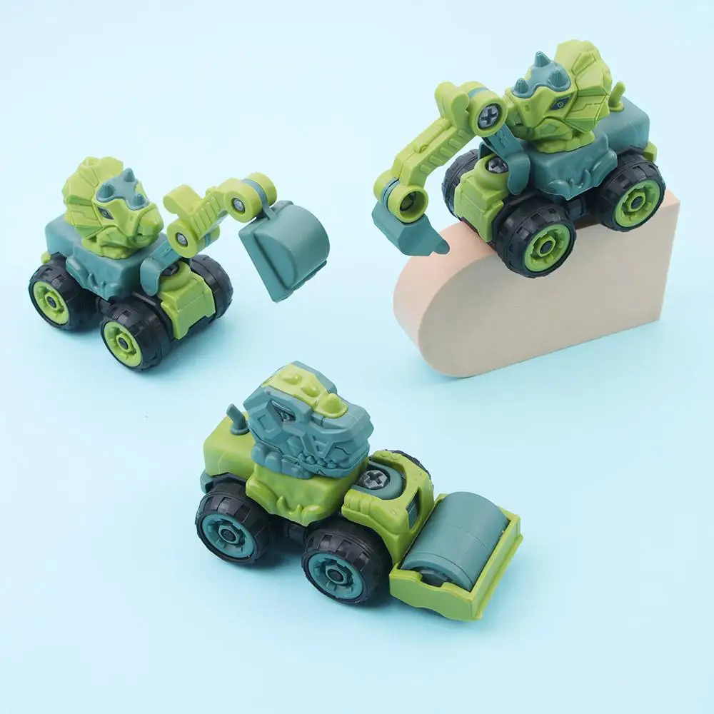 Auto regalo per bambini modello di auto Bulldozer modello fai da te giocattolo educativo dinosauro ingegneria auto dinosauro auto giocattolo ingegneria squadra auto