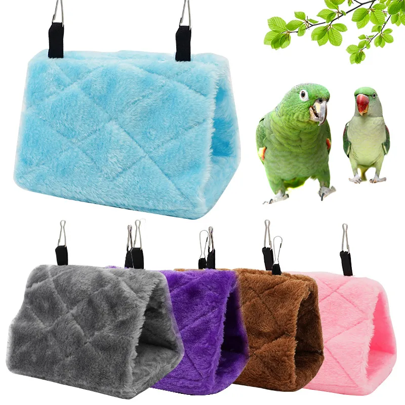 

Winter Pet Bird Parrot Cage Warm Hammock Hanging Tent Bed for Bird Sleeping Bird Cage Decoration Accessories Bird House