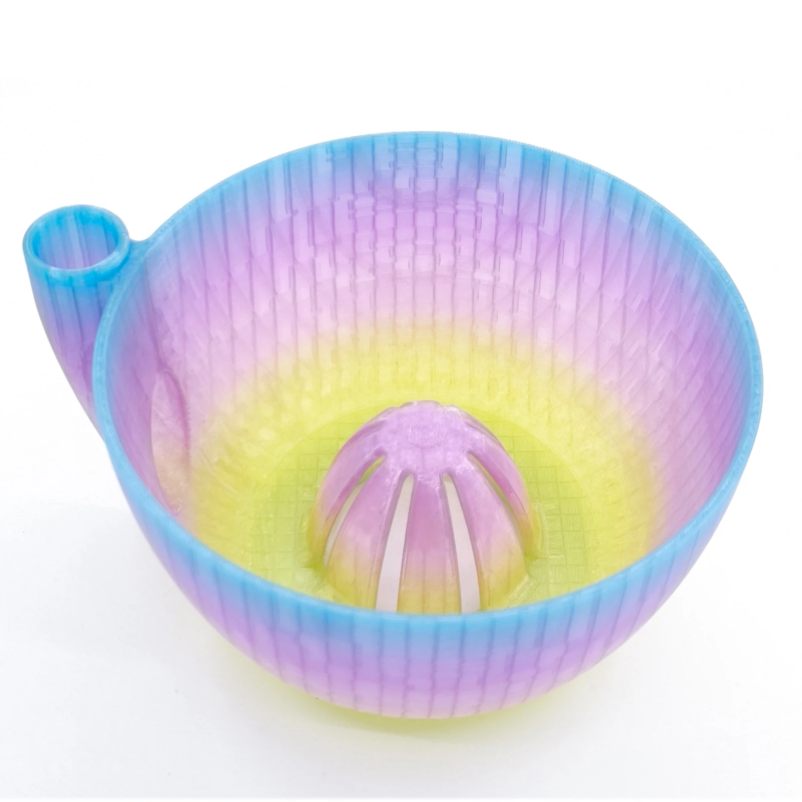 3D Printed Colorful Berry Swirl Washing Bowl Multifunctional Kitchen Fruit Strainer Colander for Berries Dessert Snack Serving