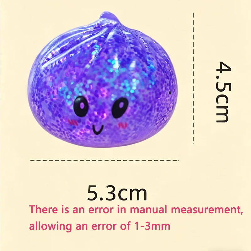 Mini Flash Dumpling Pressure Ball Slow Rebound Soft Pinch Decompression Simulation Steamed Bun Sensory Squeeze Adults Toy Gifts view 6