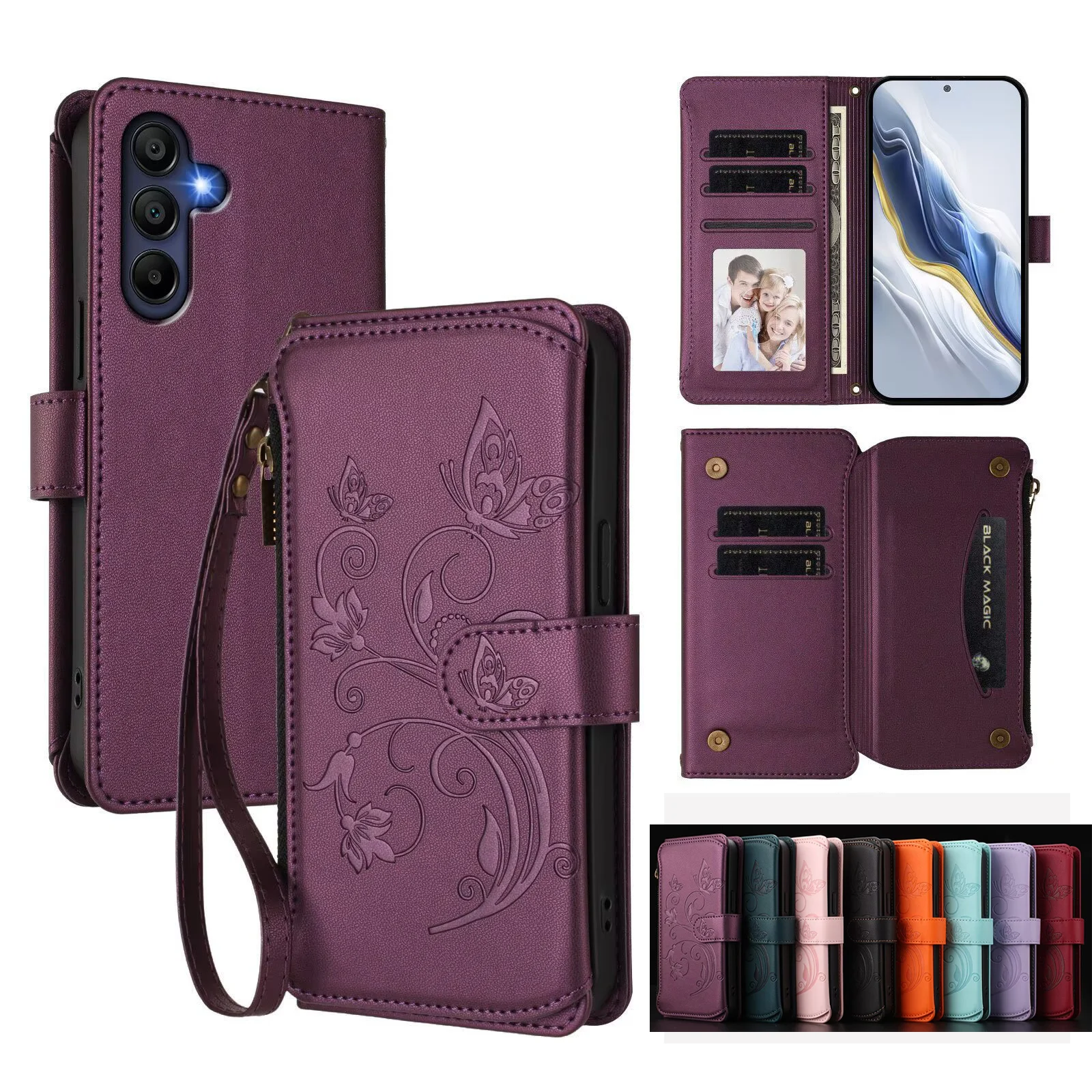 Embossed Leather Fl…