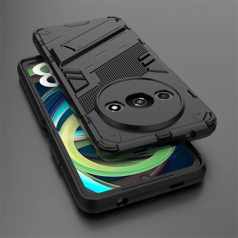 Dla Xiaomi Redmi A3 4G Etui Magnetic Stand Armor Back Cover dla Redmy Readmi Radmi Redme A3 RedmiA3 A 3 3A 4G Etui na telefon Fundas