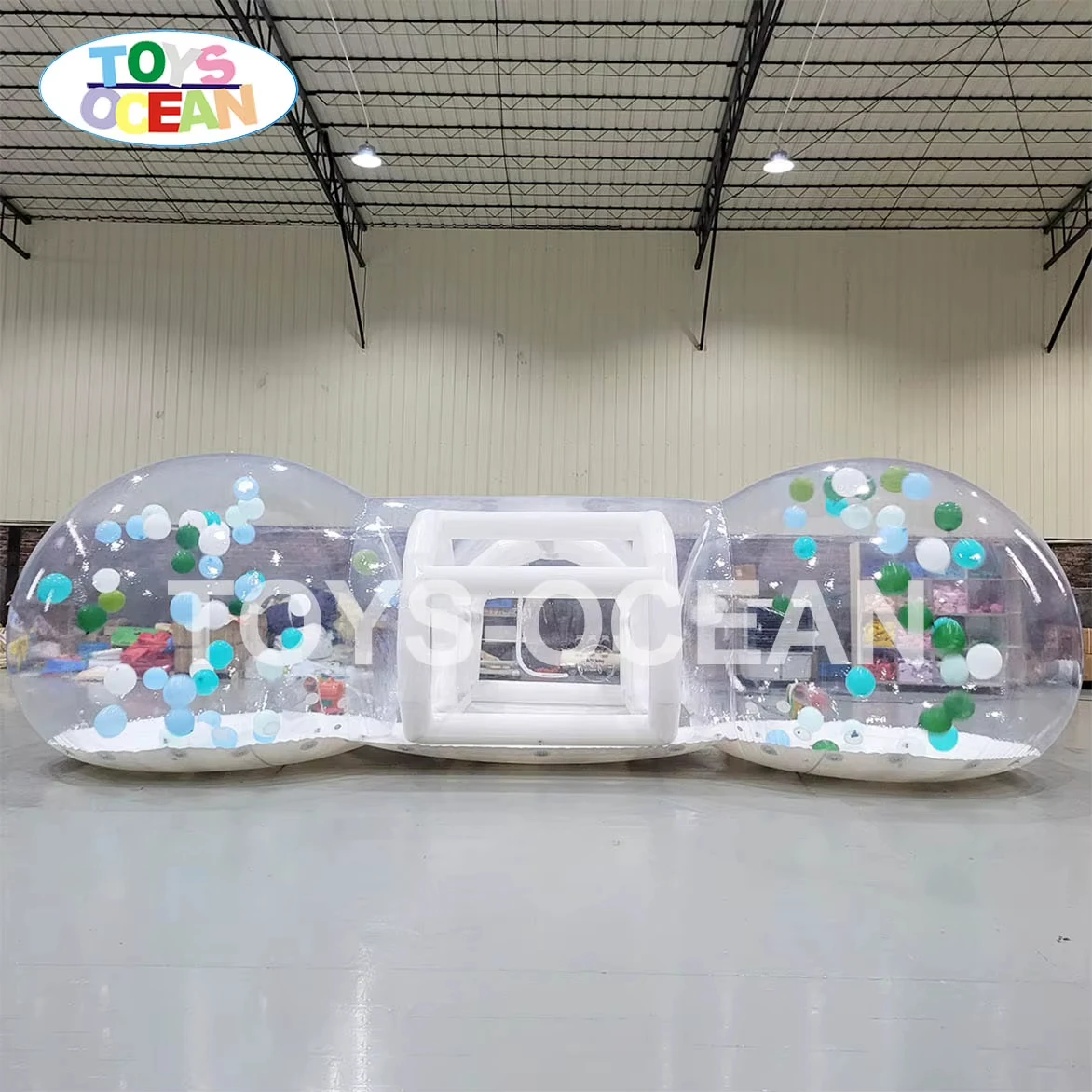 Double-ball inflatable bubble house, transparent PVC balloon house, outdoor party inflatable bubble house tent.