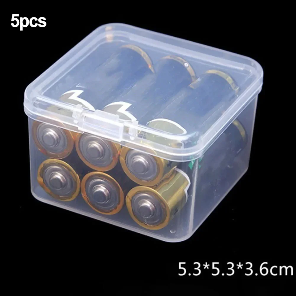 5pcs Small Boxes Rectangle Clear Plastic Jewelry Storage Case Container Packaging Box Earrings Rings Beads Collecting Organizer