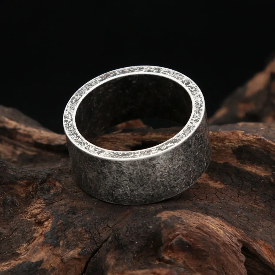 New Antique Silver Color Simple Rings For Men Women 316L Stainless Steel Punk Hip Hop Fashion Couple Ring Charm Party Jewelry