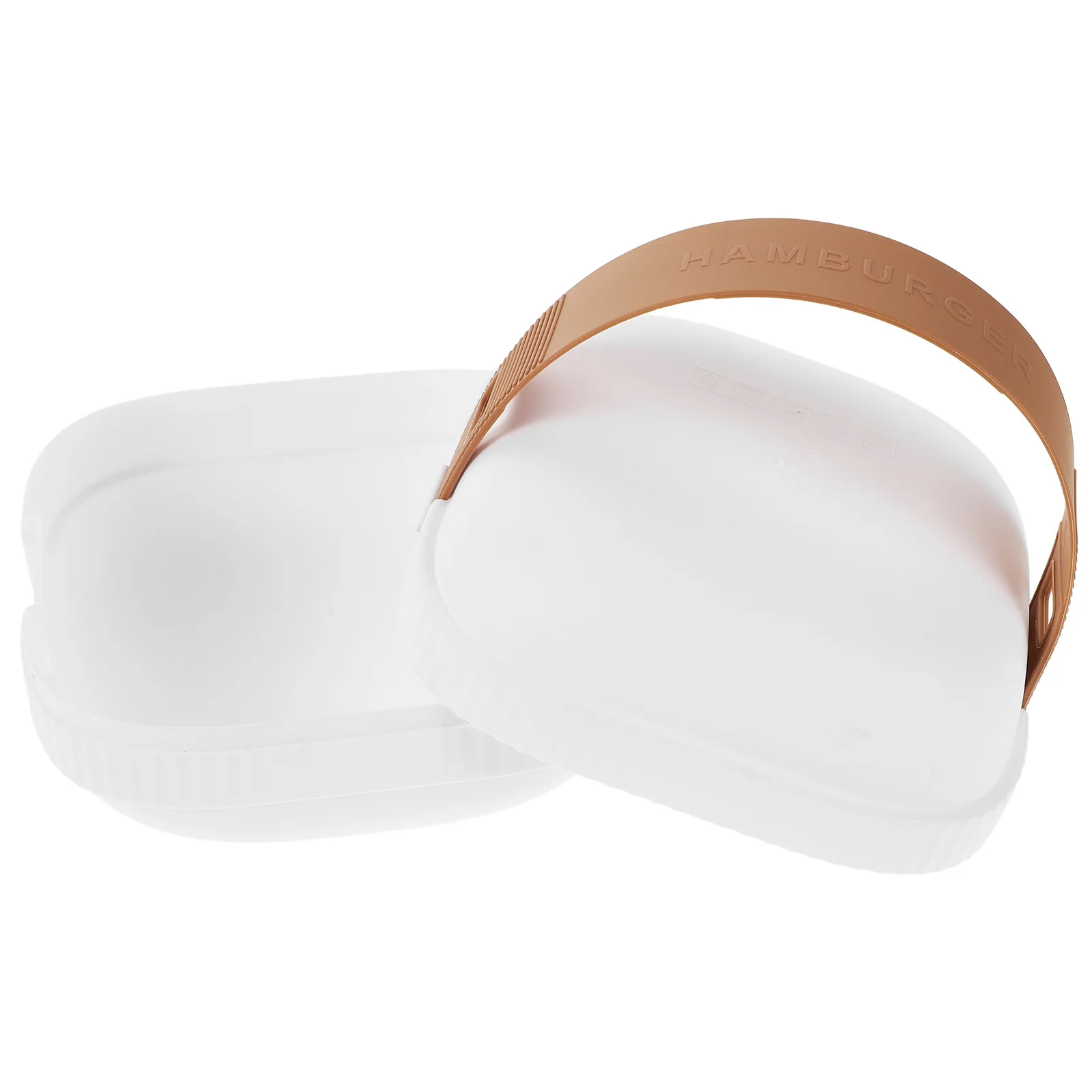 

Reusable Hamburger Box Portable Sandwich Container Plastic Snack Holder Lunch Box for Picnic Work Food Storage