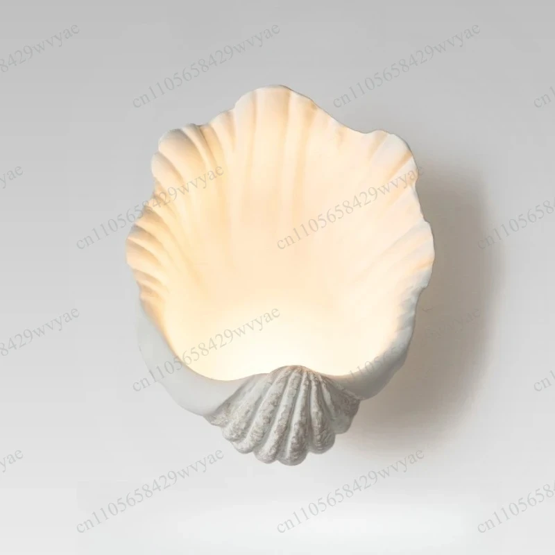 retro-shell-led-wall-lamp-aesthetic-elegant-bedside-night-light-indoor-home-mood-decor-lighting