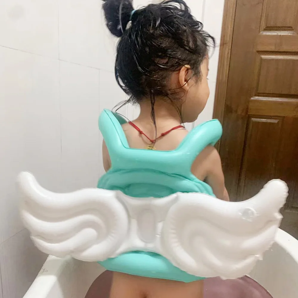 Pool Foats Swimming Ring angel wings inflatable toy children's swimsuit thickened life jacket children vest buoyancy water toys