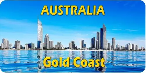 Gold Australia Novelty Car License Plate Aluminum