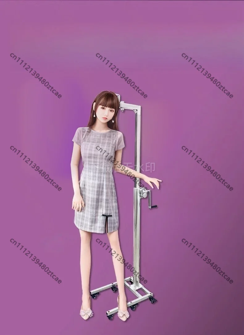 Solid Doll Figure Bracket Height Adjustable Lengthened Mobile Six-Wheel Lifting Stand Load-Bearing For Display Decoration