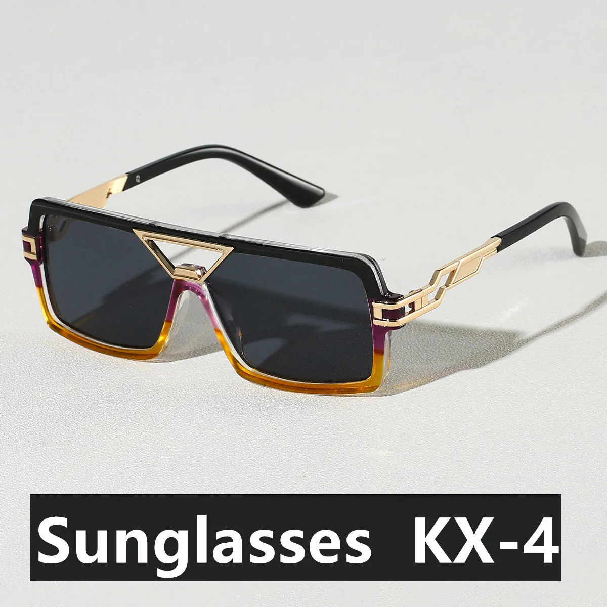 2026 neue Mann Frau Sonnenbrille Mode Vielseitige Trend Sonnenbrillen UV400 Farbe Blockieren Hohe Qualität Doppel Strahl Design Sonnenbrille – Detail 2