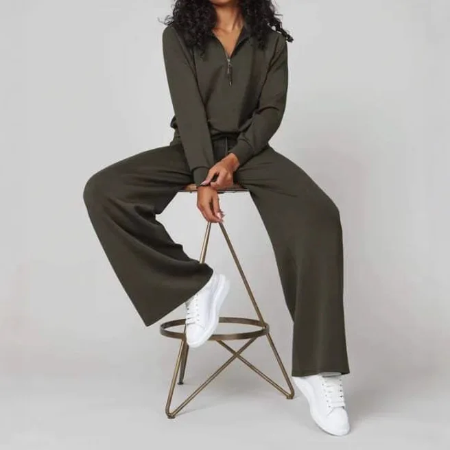 

Spring And Summer New Versatile Fashion Casual Women's Clothing Long-sleeved Zipper Solid Color Commuter Slim Suit