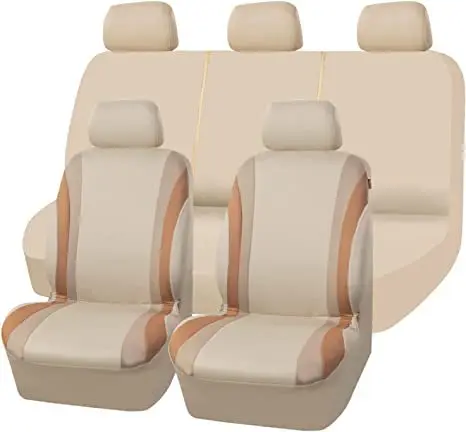 Universal 7 Colors Car New 8 Seats Cover Auto Car Seat Covers Ployester Cushion Full Set Front Rear For Sedans Seat Covers AT MT