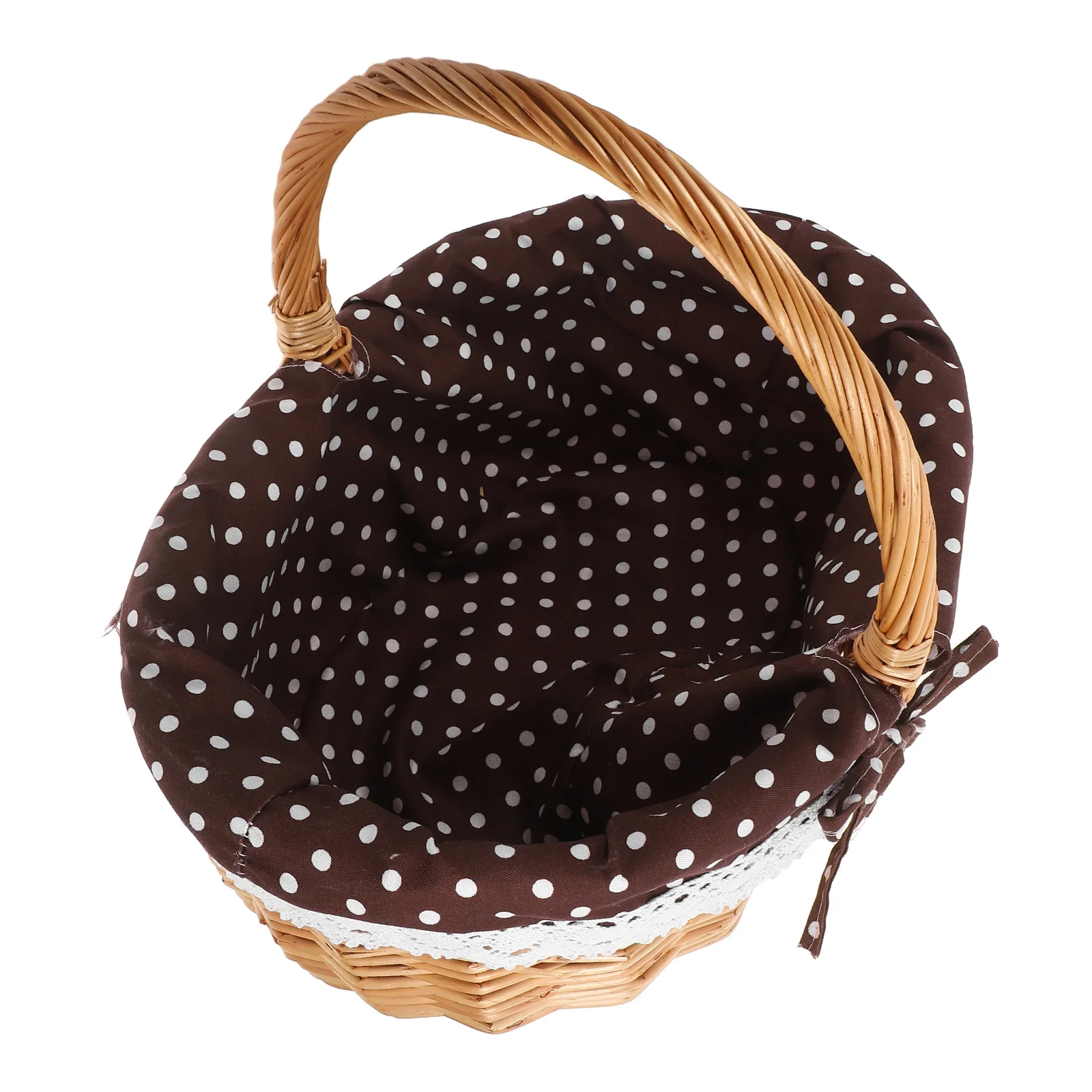 

Stuffer Rattan Storage Basket Gift Picnic Bag Wicker Bread Container Food Travel