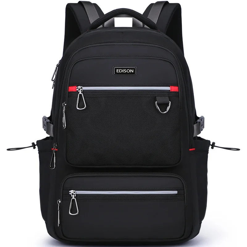 

Edison High School Student School Bag Large Capacity Junior High School Student Anti-splash Backpack Travel Backpack