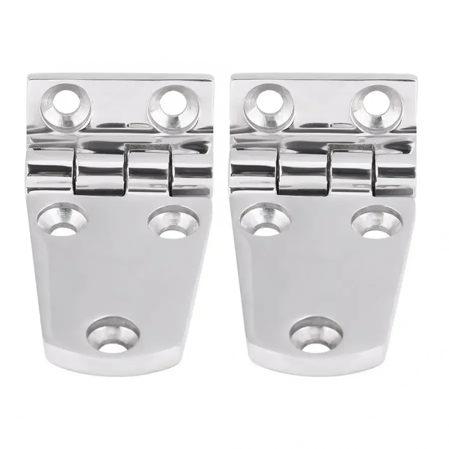 70x35mm Marine Hardware 2pcs 316 Stainless Steel Flush Door  Compartment Folding Bending Hinge Casting for Boat Marine