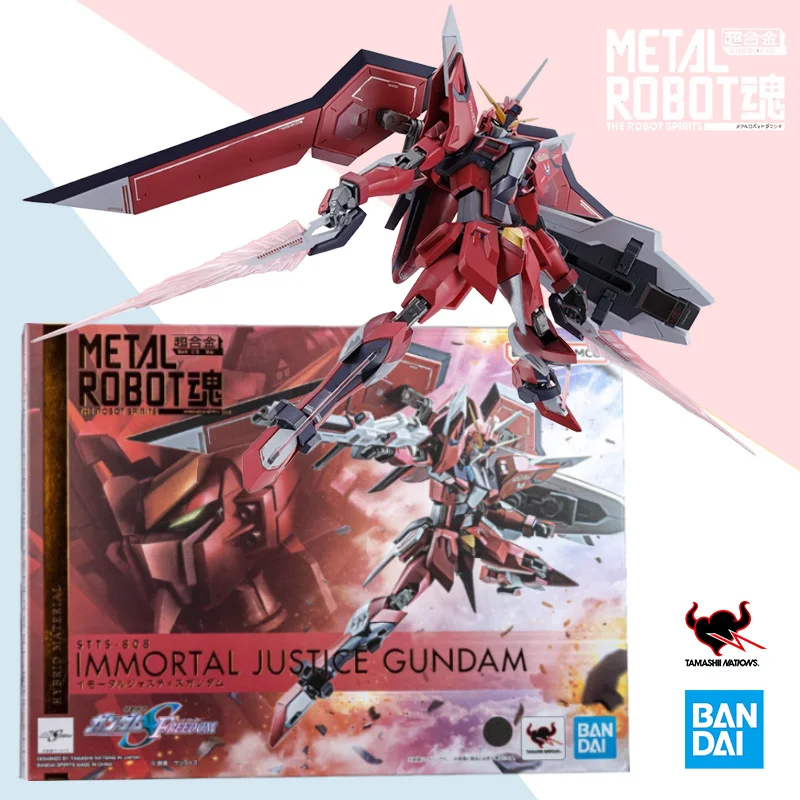 

Original Bandai METAL ROBOT MR STTS-808 IMMORTAL JUSTICE GUNDAM movable doll assembly model ornaments collection gift toy