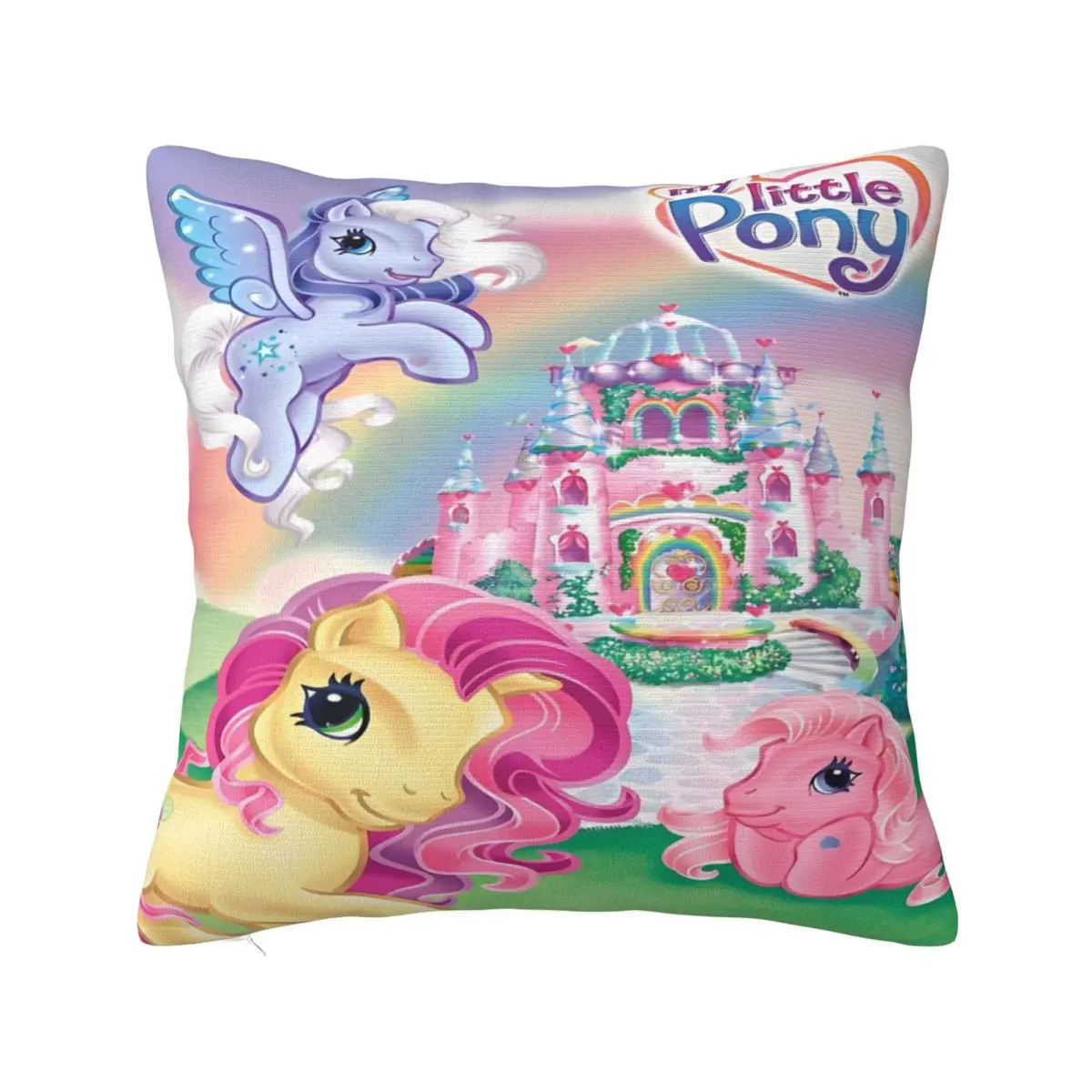 Cartoon My Little Pony Cartoon Pillowcase Kawaii Print Home Sofa Throw Pillowcovers Car Cushion