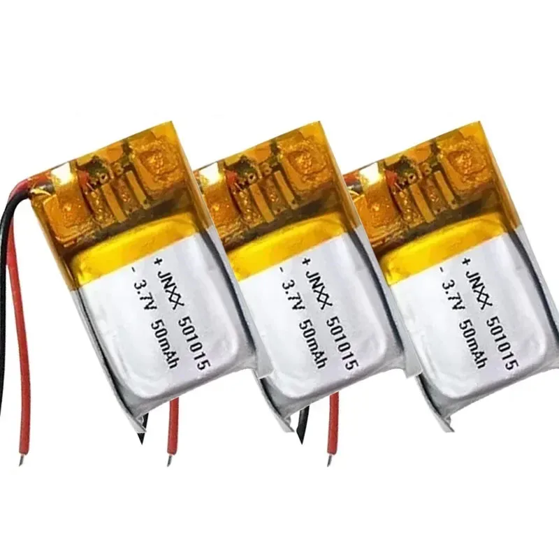 Rechargeable 3.7V 50mAh Lithium Polymer Battery New 501015 for MP4 Bluetooth Earphone Video Pen GPS Walkie-Talkie Smart Watch