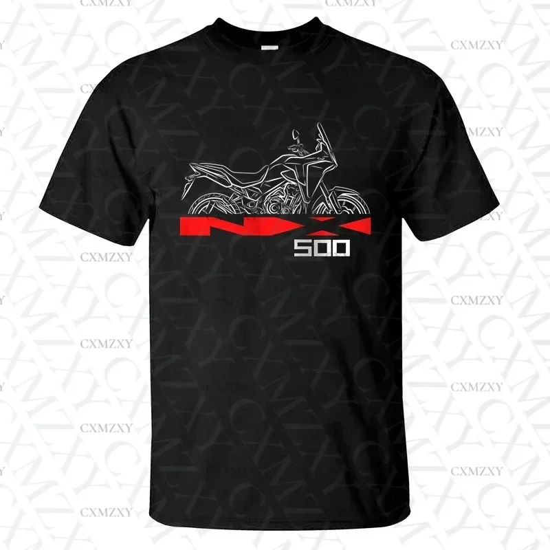 

2025 Men T Shirt Casual T-shirt Hondas NX500 Graphic Summer Short Sleeves 100% Cotton S-3XL Cool Tee