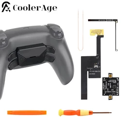 CoolerAge Back Paddles Attachment for PS5 Controller 4 Back Buttons & Backplate Programable Remap Kit for PS5 BDM 030
