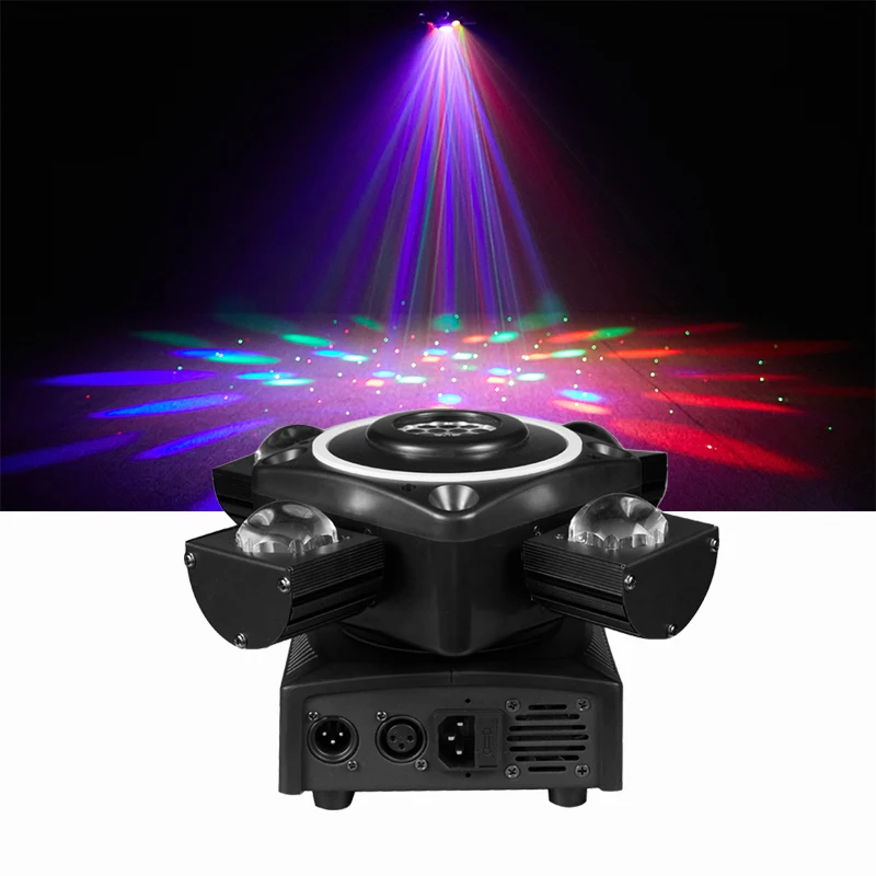 Imagem -03 - Girando Mini Moving Beam Luz de Palco Cabeças Cabeças Strobe Disco dj Iluminação Moving Head Light