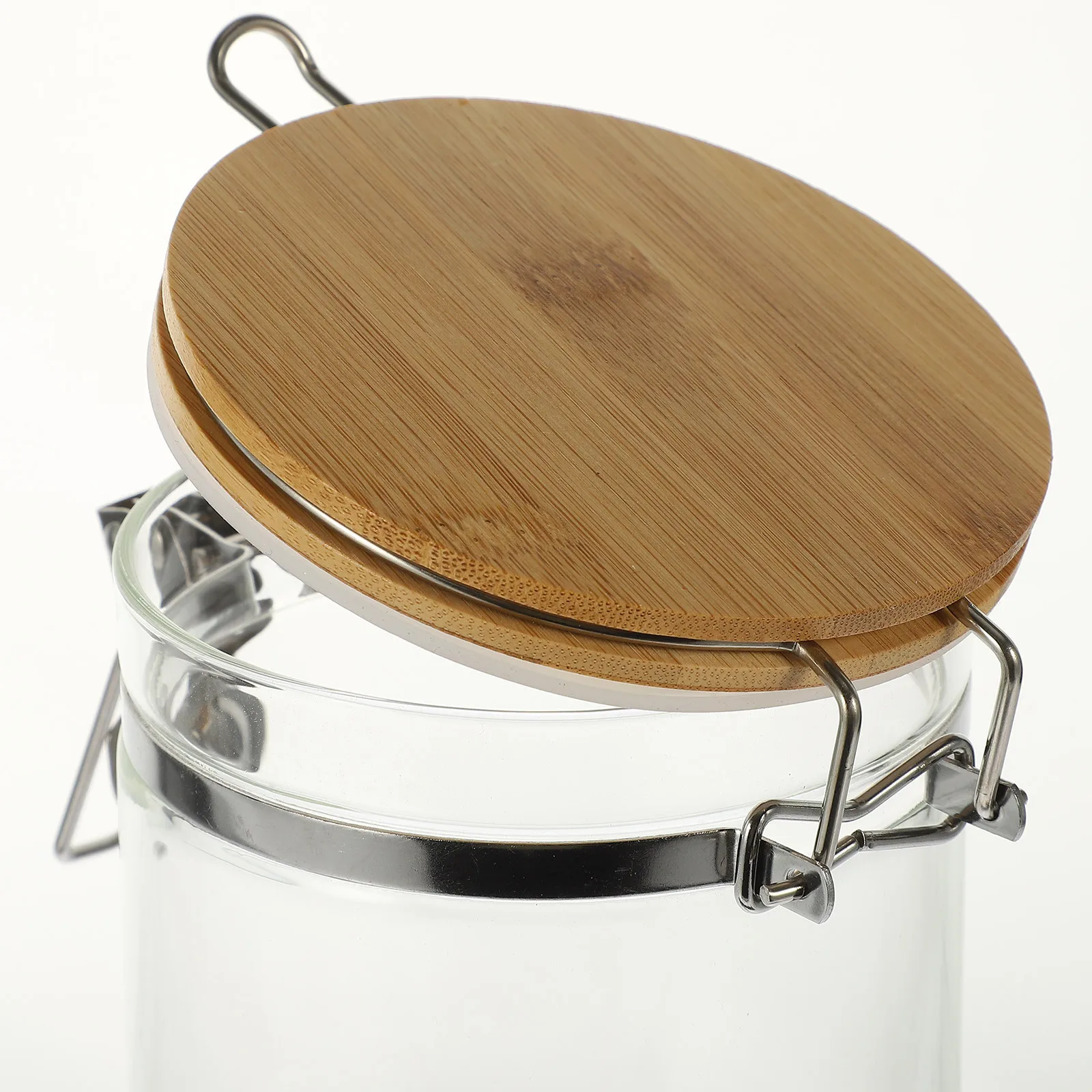 

Stainless Steel Storage Jar Clear Airtight Glass Canister Kitchen Container for Coffee Tea Spice Sugar Dry Food Storage Jars