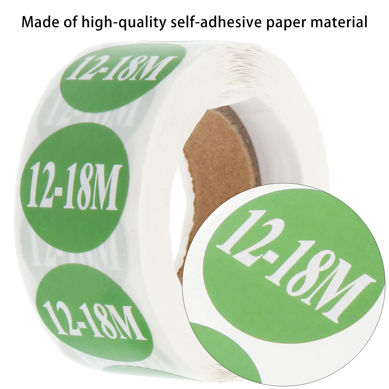 

2 Rolls Self Adhesive Clothing Size Stickers Round Labels Pink Boys Girls Clothes Sufficient Quantity Easy Use