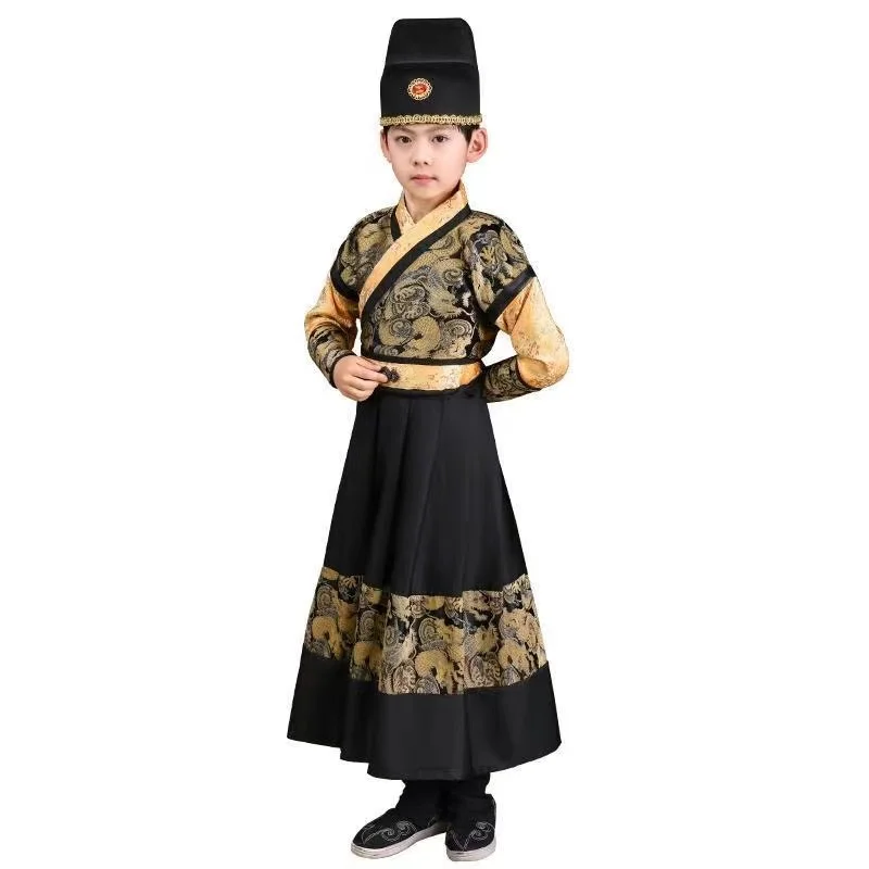 Hanfu traditionnel chinois pour enfants, vêtements de samouraï de la dynastie des Prairies et Ming, costume de cosplay classique des gardes royales pour enfants, cadeaux de Noël