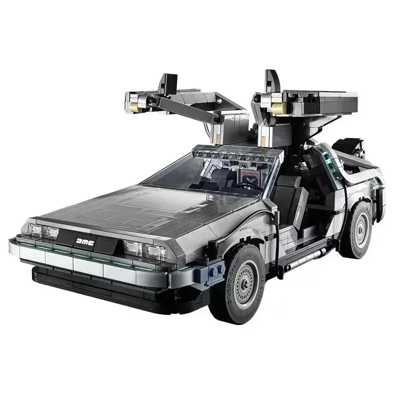 NEW 1872Pcs Back to the Future Time Machine Model Kit | 10300 Sci-Fi Car Building Blocks | Creative Gift for Teens Adults | Hall