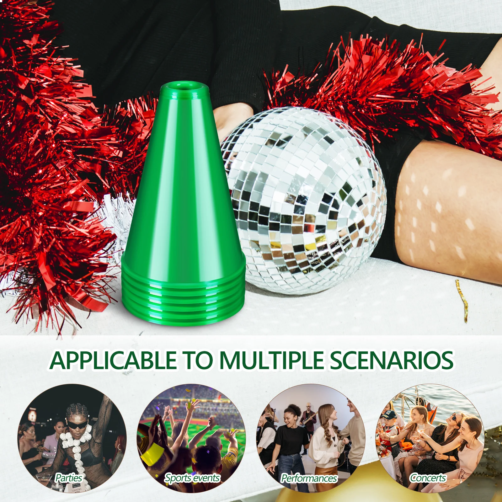 

6 Pcs Megaphone Party Favor Kids Bulk Plastic Megaphones for Cheerleading Child