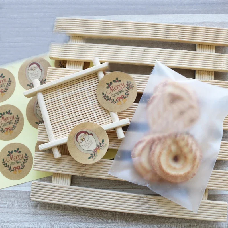 120pcs/lot DIY Gifts Posted Baking  Kraft Round 