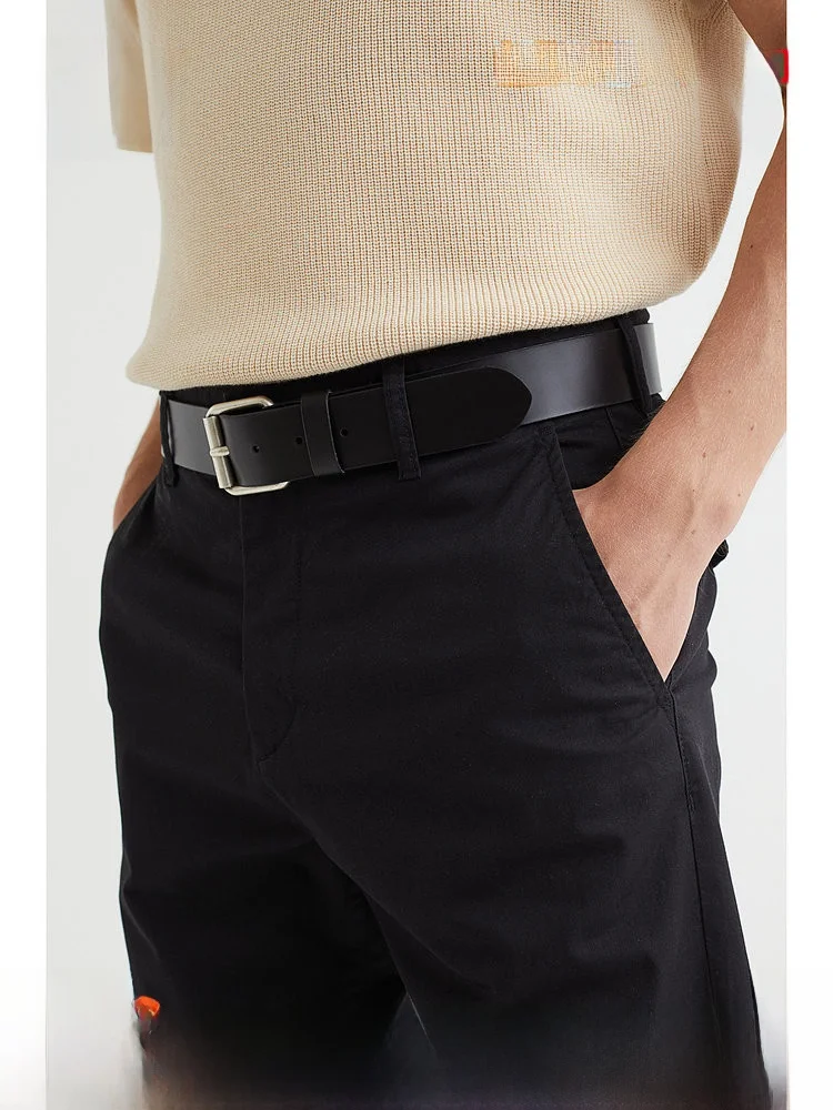 H&M Fashionable Metal Buckle Leather Waist Belt Adjustable Quality Feel Accessory for Clothing Stylish Trendy Belt 1002293