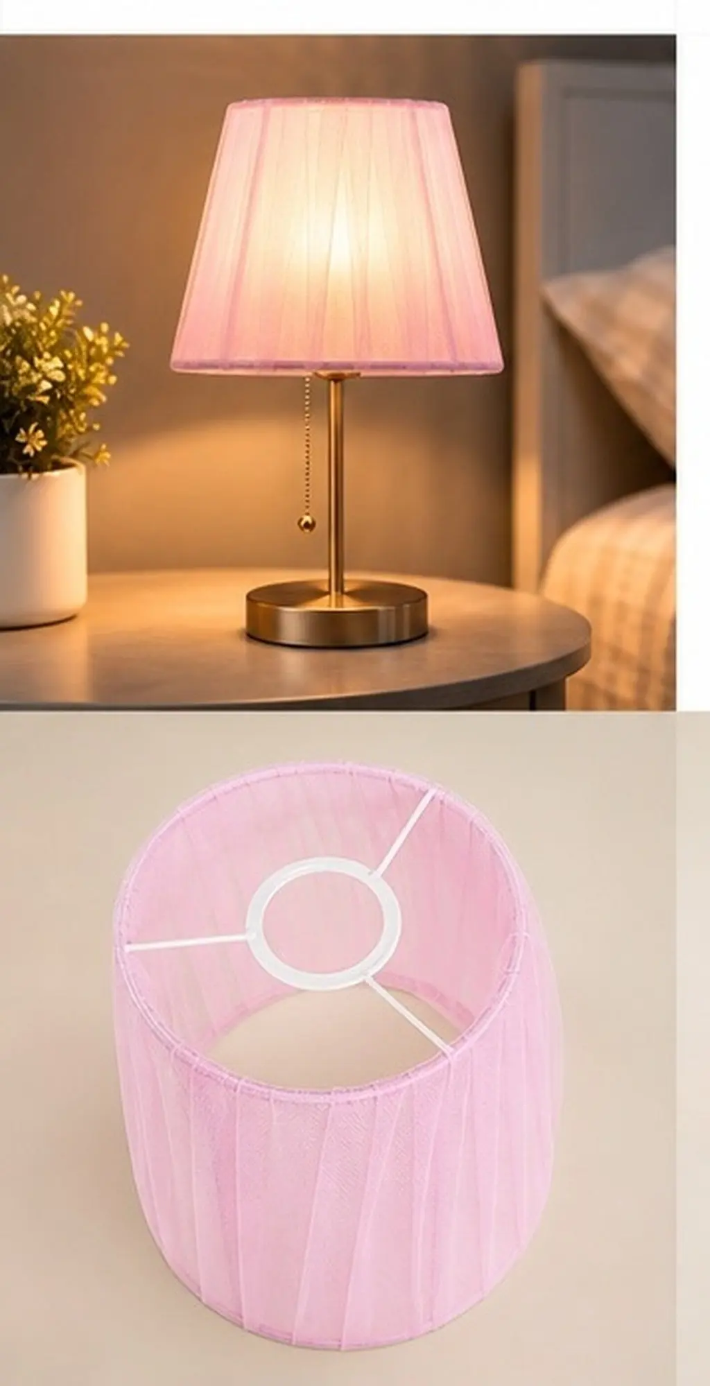 Small Gauze Lamp Shade Vintage Style Indoor Light Cover Dustproof Translucent Table Lamp Cover for Bedroom Living Room Study