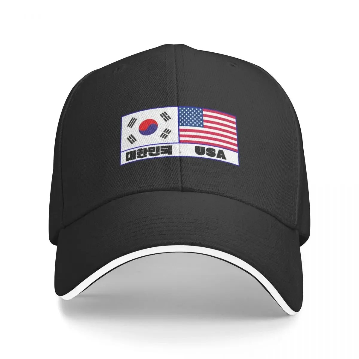 

South Korea flag & USA flag Baseball Cap Ball Cap black Boy Child Women's